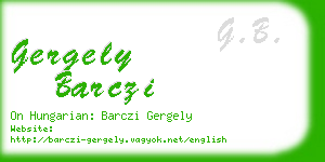 gergely barczi business card